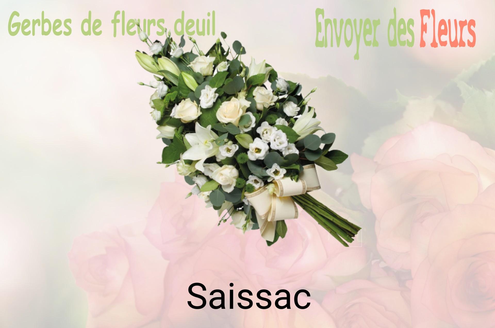 Gerbe de fleurs de deuil livrée à Saissac